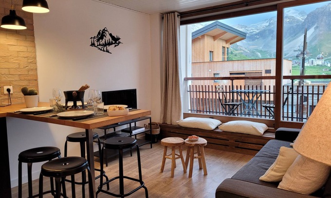 Tignes le Lac Apartamento | Flat 30m² Centre Tignes Lac Classified 3*Belles Prestations 100 m des pistes