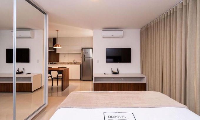 Setor Bueno Apartamento | Flat acolhedor no Setor Bueno - Edifício The Expression - WI-fi - Garagem - TH1606