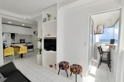 Sao Jose da Coroa Grande Apartamento | Flat com Piscina Perto de Maragogi, Vista para o Mar