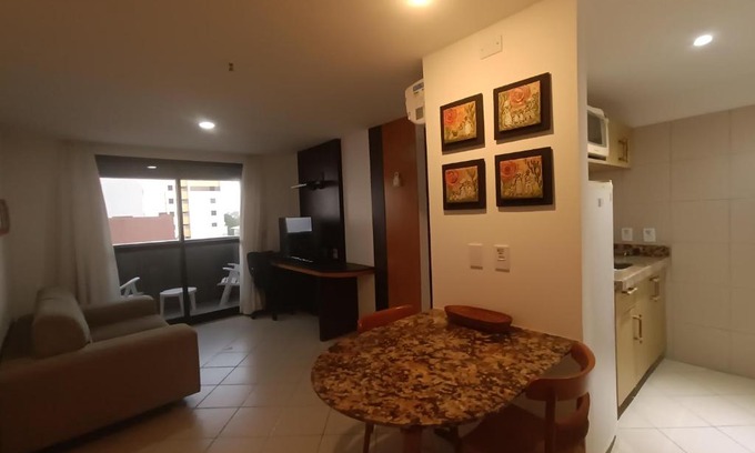 Ponta Negra Hotel | Flat com sacada a Beira-Mar