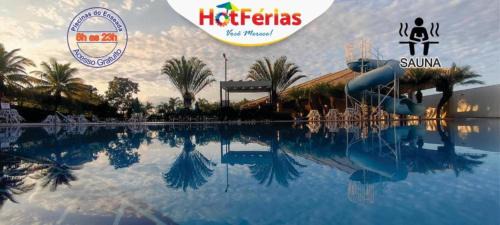 Prive das Caldas Apartamento | Flat Enseada em Caldas Novas, incluso Parque Aquático com Água Termal e Roupa de Cama, Parcele em até 6x - HotFérias