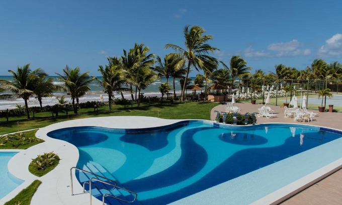 Jenipabu Apartamento | Flat Guarajuba Beira da Praia pé na areia
