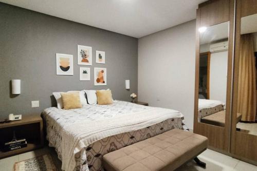 Setor Pedro Ludovico Apartamento | Flat no Crystal Place, a 6 min do Flamboyant
