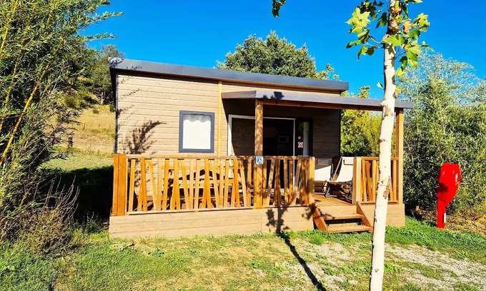 Esparron-de-Verdon Chalet De Esquí | Flower Camping La Beaume **** - Premium chalet 28m2 2 bedrooms / semi-covered terrace / TV / air conditioning 5 people