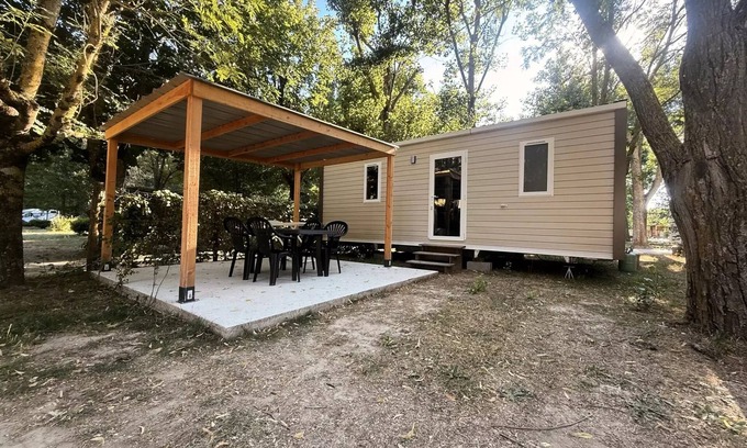 Millau Casa | Flower Camping Saint Lambert *** - NEW / Mobile home Comfort 26m2 2 bedrooms - Semi-covered terrace + TV 4 persons