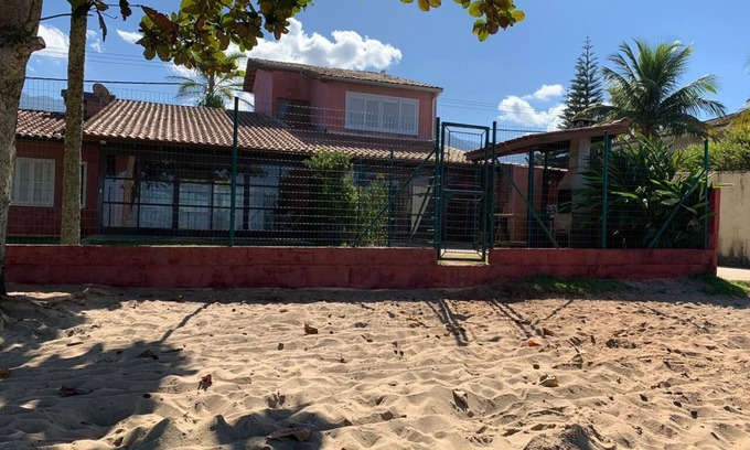 Caraguatatuba Casa | ¡PÉ EN LA ARENA, FRENTE AL MAR! ¡LINDA VISTA! AIRE ACONDICIONADO, WI-FI y SKY