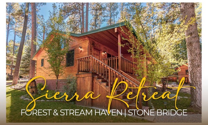 Ruidoso Cabina | Forest & Stream Haven | Stone Bridge | Secluded