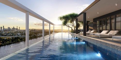 Eagle Farm Apartamento | Free Car Park, Infinity Pool, City View, Spa-Sauna