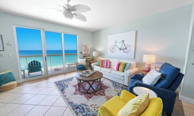 Panama City Beach Condominio | Full Equipped Oceanfront Oasis Calypso Condo Heated Pool Sleeps 6