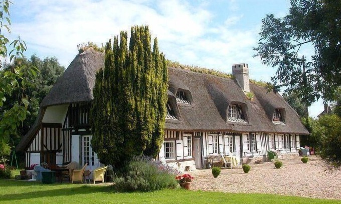 Honfleur Casa | Magnífica casa de campo con techo de paja Honfleur