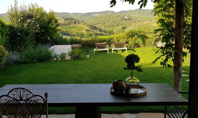 Castellina in Chianti Casa | Casa de campo totalmente renovada de Chianti, a 10 minutos de Siena; vistas impresionantes