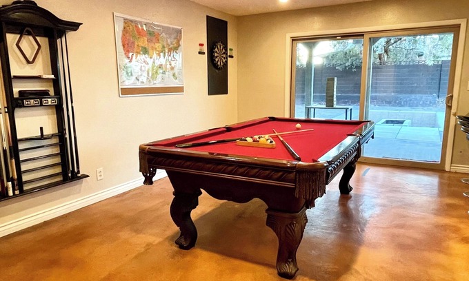 Spring Valley Casa | Fun-Filled Spacious House: Pool Table, Basketball, Fire Pit, Theater, BBQ & More