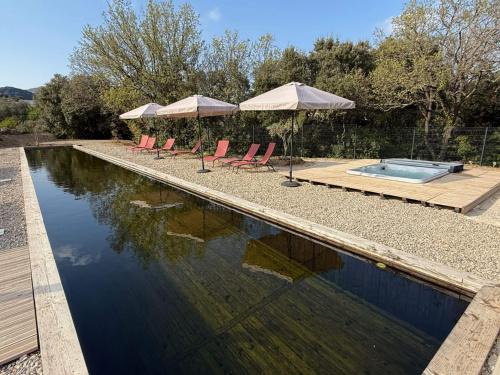 Saint-Mathieu-de-Treviers Casa | Gîte avec piscine de 25 m et spa