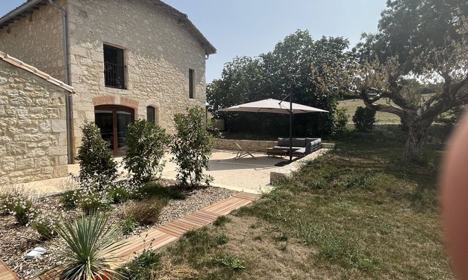 Saint-Creac Cabaña | L'Appentis-Gîte-De Lujo-Terraza-Baño Privado