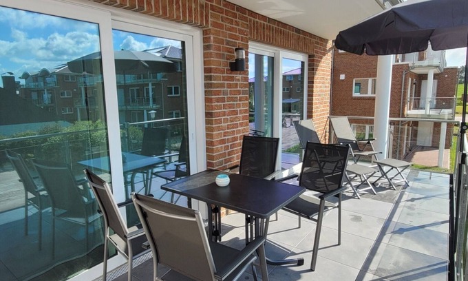 Wangerland Apartamento | Gemütliche Ferienwohnung in Hooksiel im Wangeland, mit Infrarot Kabine