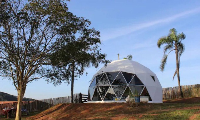 Santa Branca Casa | Geodesic Dome to connect with the Stars