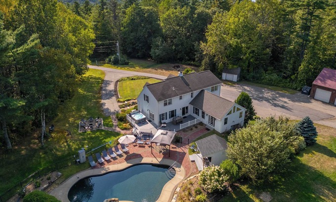 Laconia Casa | Gilford Getaway - Pool & Hot Tub - Lakes Region