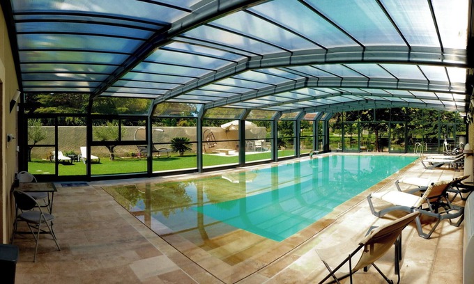 L'Isle-sur-la-Sorgue Cabaña | Gite bord de Sorgue - 4 personas - Piscina cubierta climatizada - 2 terrazas