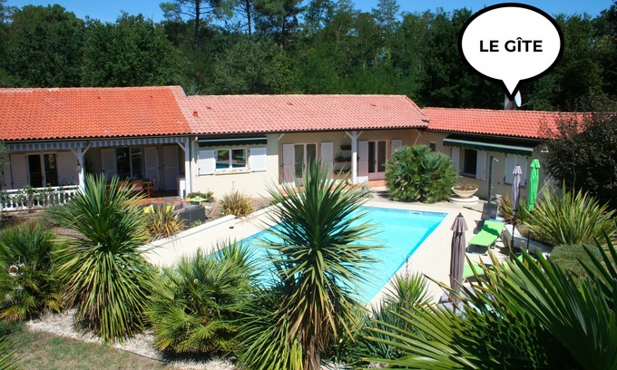 Grezet-Cavagnan Cabaña | Gîte with access to the owners' swimming pool