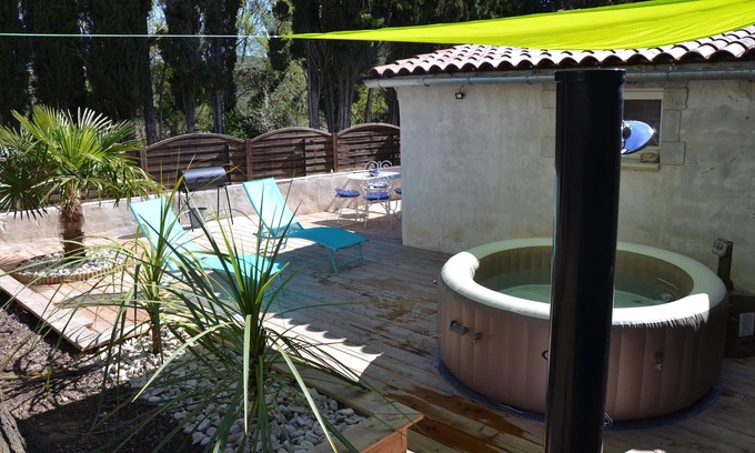 Lagorce Cabaña | Alquilo casa tranquila con jacuzzi privado en Vallon Pont d Arc ARDECHE