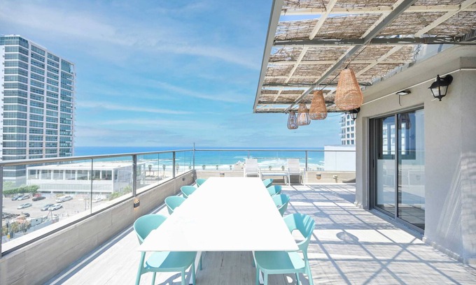 Tel Aviv City Center Apartamento | Glam 4BR Overlooking Banana Beach by HolyGuest
