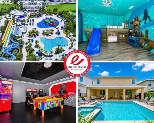 West Kissimmee Casa | Glorious Home Near Disney With Game Room, Themed Rooms, Waterpark & Resort Access At Encore Resorts Reunion - 7643Wi
