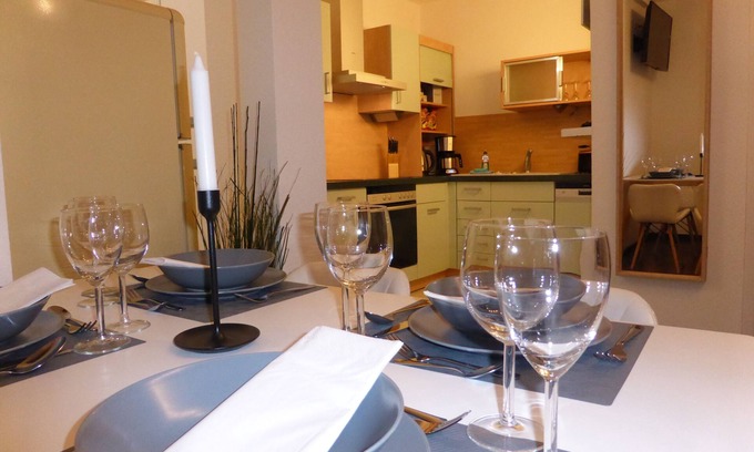 Jena Apartamento | Apartamento Goethe, cerca del centro y la universidad, wifi gratuito, estacionamiento, 2 habitaciones