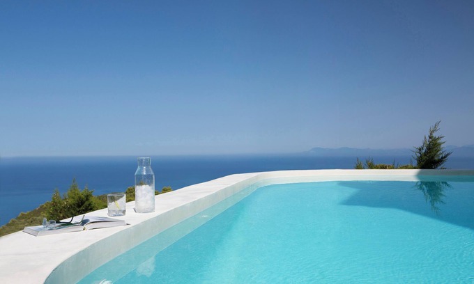 Tsoukaladhes Villa | Magníficas villas ecológicas con piscina privada, cubierta de yoga, jardines de vegetales