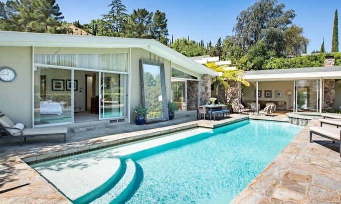 Hollywood Hills West Casa | Gorgeous Hollywood Hills Mid-Century Modern Celebrity Country Spa Estate w / Vistas