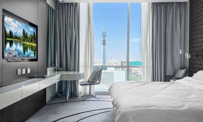 Al Olaya District Apartamento | GR Elite- Damac Studio with Kingdom Tower View