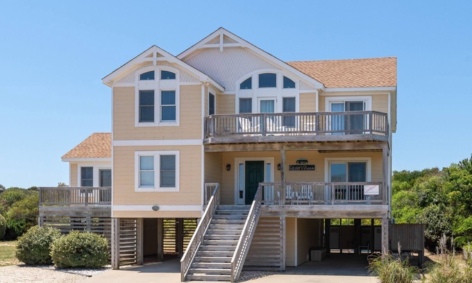Southern Shores Casa | Sueño de Gramp: 4 de agosto a la venta, piscina privada, a 400 pies del acceso a la playa