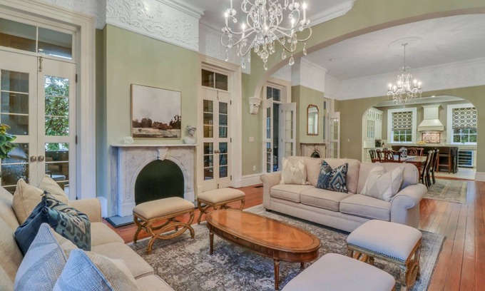 Historic Downtown Savannah Casa | Grand 3-Story c.1871 Home with Chef's Kitchen & Parking by Lucky Savannah