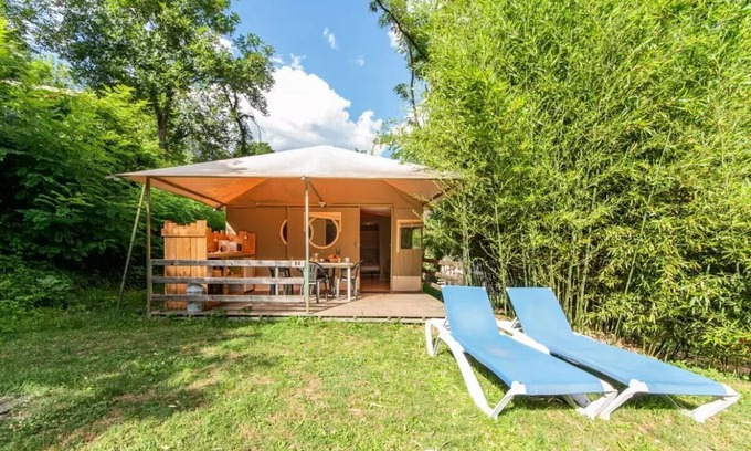 Saint-Vincent-de-Durfort Casa | Camping Heart of Ardeche *** - Gran Logia 3 Habitaciones 5 Personas