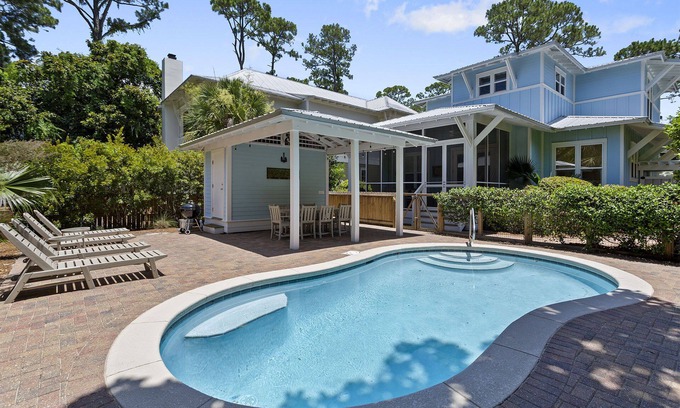 Grayton Beach Casa | Grayton Sea Glass - Piscina privada climatizada, porche, cerca de la playa y tiendas!
