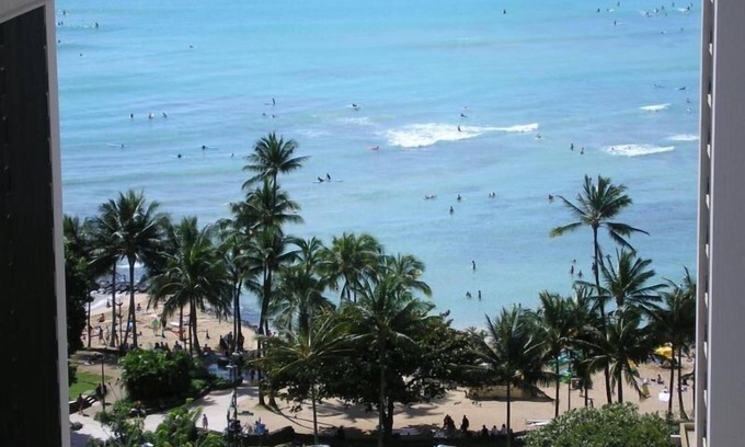 Waikiki Condominio | Gran vista al mar / 500 pies a la playa de Waikiki, $ 150 / nt