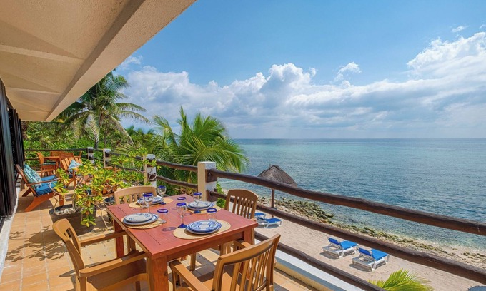 Akumal Condominio | Condominio frente al mar ideal para familias - Gran snorkeling, aire acondicionado, Wifi