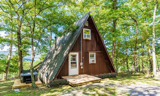 Berkeley Springs Casa | Great Views! A-Frame w Hot Tub, Grill & Fire Pit