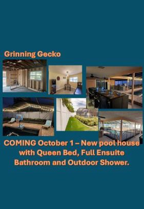Bradenton Casa | Grinning Gecko 4Bdr3Bath NEW Pool House, Heated Salt Pool, Indoor-Outdoor Kitchen and Fireplaces, Putting Green, Bocce Court-Within 6 miles of AMI