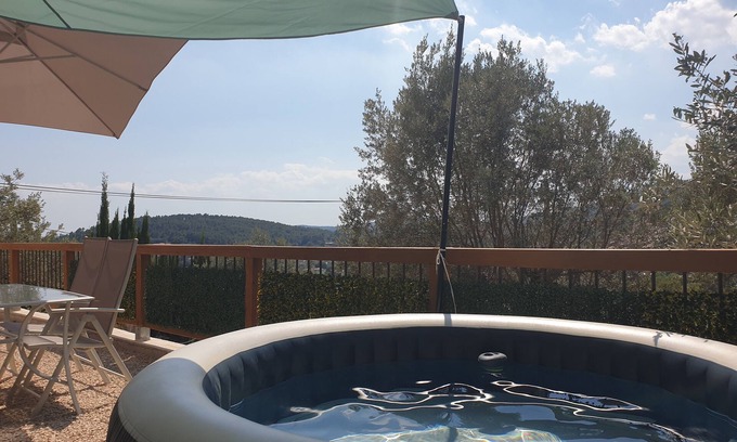 Callas Casa | Ground floor of villa with dominant view on callas. Free inflatable spa
