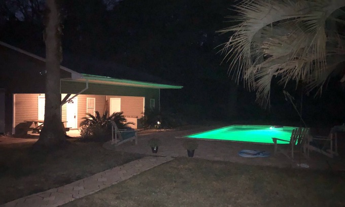 Surfside Beach Cabaña | Guest Cottage overlooking the pool.
