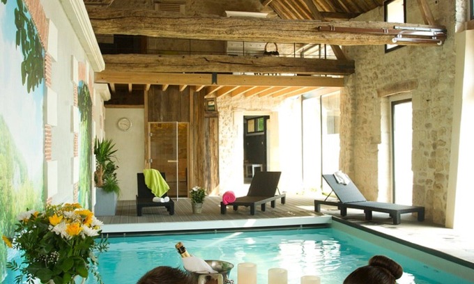 Noyant-et-Aconin Casa | HABITACIONES DE HUÉSPEDES CON SPA PRIVADO! Piscina cubierta climatizada Sauna Hammam
