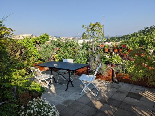 Zizkov Casa | Guestrooms, rooftop with garden, spacious living room, character and fireplace