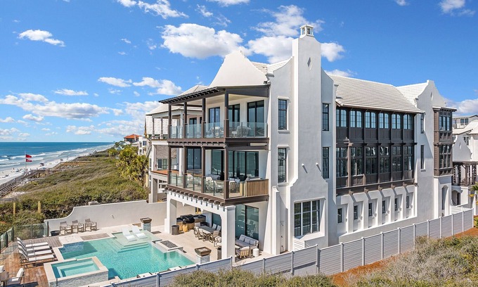 Seagrove Beach Casa | Gulf Front Sanctuary|Private Deeded Beach|One Of The Largest Gulf Front Pools