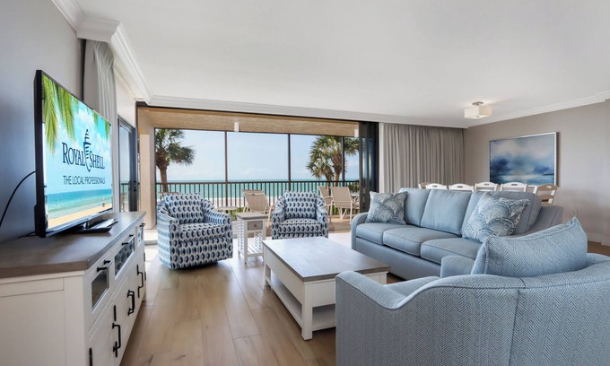 Beachview Country Club Estates Condominio | Frente al Golfo, Condominio de dos habitaciones con sala de estar - Reloj de sol L304