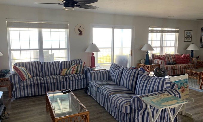 Alligator Point Casa | Gulf to Bay, on the beach home with bay access
