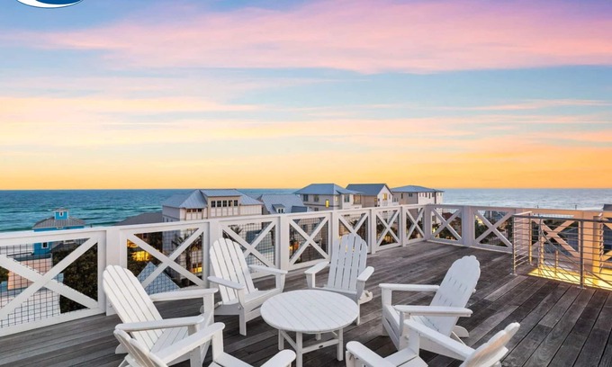 Inlet Beach Casa | Gulf Views, Private Heated Pool, Steps to Beach, Rooftop | Kayaks, 6 Bikes
