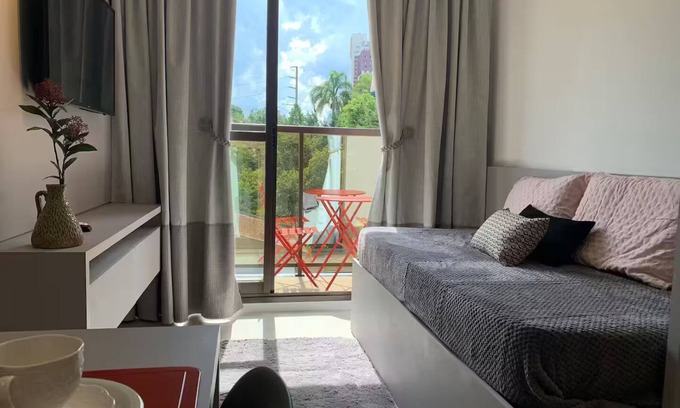 Mossungue Apartamento | Gym, laundry, hot/cold air, Smart TV