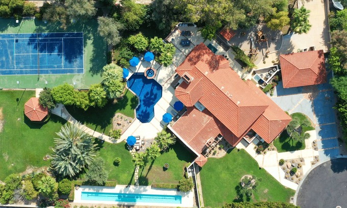 Rancho Mirage Casa | Hacienda Santa Rosa - A Private Luxury Tennis Court Estate with 2 pools! *28 Night Minimum*