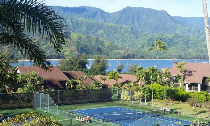 Princeville Apartamento | Hanalei Bay "RESORT" 2311 Studio *** Vistas espectaculares de $ 1M ***, ¡BBQ diario al aire libre!