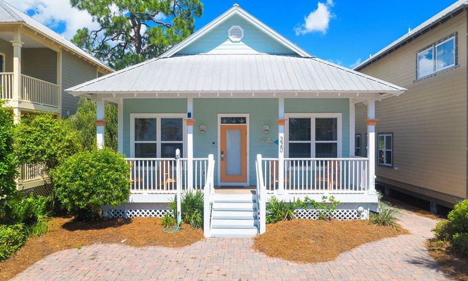 Santa Rosa Beach Cabaña | Feliz sirena-1 Historia Cottage en 30A-Fabuloso Paseo Reviews-corto a la playa